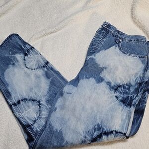 Juicy Couture Indigo Tie Dye Relaxed Fit Jeans Sz 30